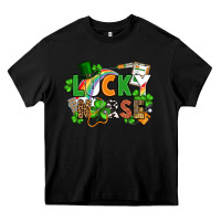 Black lucky nurse St. Patrick's Day Heavy Core Tee - FaDigitalArtStudio