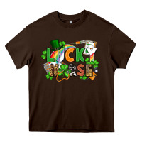 Chocolate Brown lucky nurse St. Patrick's Day Heavy Core Tee - FaDigitalArtStudio