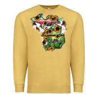Antique Gold Cowhide Michigan map Premium Sweatshirt - RanaPortraitStore