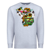 Heather Grey Cowhide Michigan map Premium Sweatshirt - RanaPortraitStore