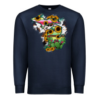Navy Cowhide Michigan map Premium Sweatshirt - RanaPortraitStore