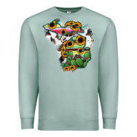 Seafoam Cowhide Michigan map Premium Sweatshirt - RanaPortraitStore