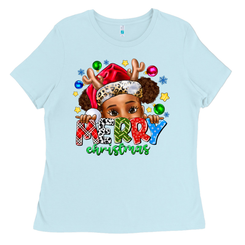 Merry Christmas Ladies Tee by CowhideDigitalArt | Teevron