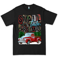 Black Small Town Christmas Premium Tee - FaDigitalArtStudio