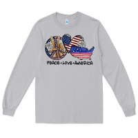 Moon Dust peace love america Long Sleeve Tee - SublimationCraftShop