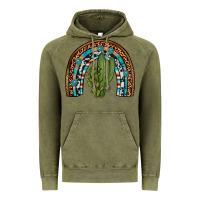 Vintage Olive revize cactus gemstone rainbow Vintage Hoodie - Artiststas