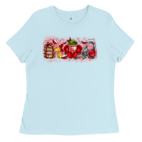 Baby Blue Merry Christmas Ladies Tee - CowhideDigitalArt