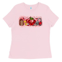 Bubblegum Pink Merry Christmas Ladies Tee - CowhideDigitalArt