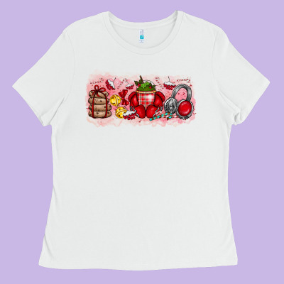 Merry Christmas Ladies Tee Designed By Cowhidedigitalart