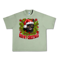Oil Green meowy christmas Urban Heavy Tee - CowhideDigitalArt