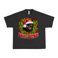Pigment Black meowy christmas Urban Heavy Tee - CowhideDigitalArt