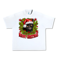 White meowy christmas Urban Heavy Tee - CowhideDigitalArt