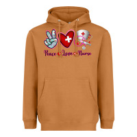 Meerkat Peace Love Nurse Heavyweight Hoodie - RanaPortraitStore