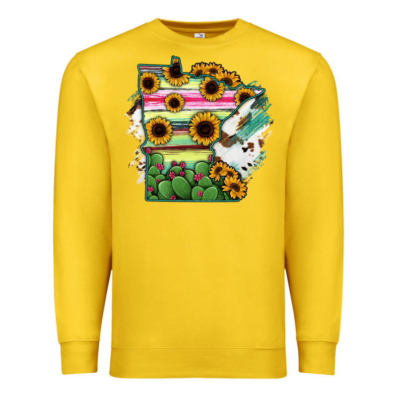 Minnesota State Map Premium Sweatshirt by RanaPortraitStore | Teevron
