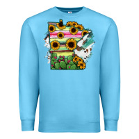 Ocean Blue Minnesota State Map Premium Sweatshirt - RanaPortraitStore