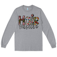 Heather Grey hair hustler Long Sleeve Tee - SublimationCraftShop