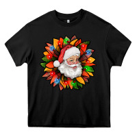 Black santa claus with sunflower christmas bbs Heavy Core Tee - BundleAndBundleShop