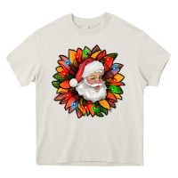 Cream santa claus with sunflower christmas bbs Heavy Core Tee - BundleAndBundleShop