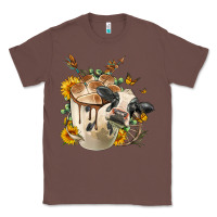 Chestnut Black And White Cow Coffee cup Classic Tee - FaDigitalArtStudio