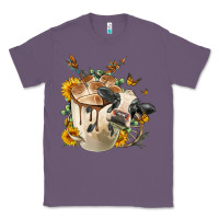 Lavender Black And White Cow Coffee cup Classic Tee - FaDigitalArtStudio