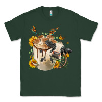 Sports Green Black And White Cow Coffee cup Classic Tee - FaDigitalArtStudio