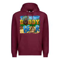 Burgundy daddy bear native Premium Hoodie - BarkalooDesign
