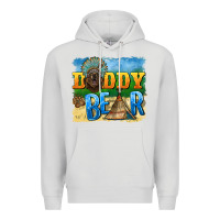 Dove Grey daddy bear native Premium Hoodie - BarkalooDesign