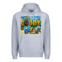 Heather Grey daddy bear native Premium Hoodie - BarkalooDesign