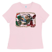 Bubblegum Pink joy Christmas Ladies Tee - CowhideDigitalArt