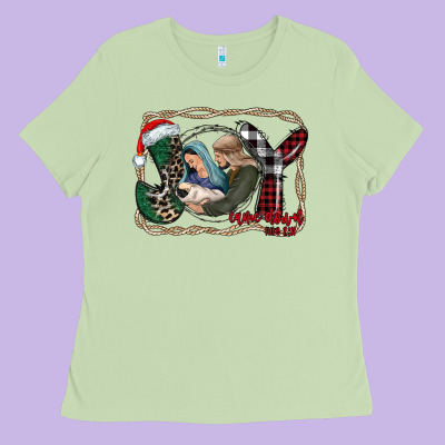 Joy Christmas Ladies Tee Designed By Cowhidedigitalart
