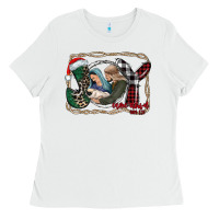 White joy Christmas Ladies Tee - CowhideDigitalArt