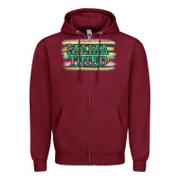 Burgundy Floral Mama Tried Zipper Hoodie - Jasminsmagicworld