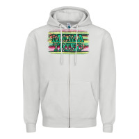 Dove Grey Floral Mama Tried Zipper Hoodie - Jasminsmagicworld