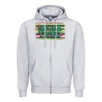 Heather Grey Floral Mama Tried Zipper Hoodie - Jasminsmagicworld