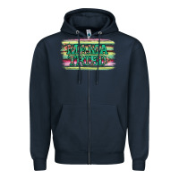 Navy Floral Mama Tried Zipper Hoodie - Jasminsmagicworld