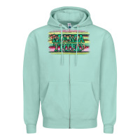 Seafoam Floral Mama Tried Zipper Hoodie - Jasminsmagicworld