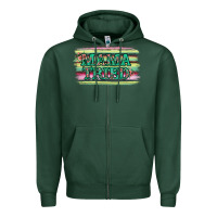 Sports Green Floral Mama Tried Zipper Hoodie - Jasminsmagicworld
