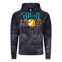 Cloud Black western leopard  sunflowers glitter mom softball Vintage Hoodie - Artiststas