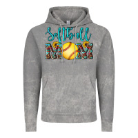 Cloud Rock western leopard  sunflowers glitter mom softball Vintage Hoodie - Artiststas