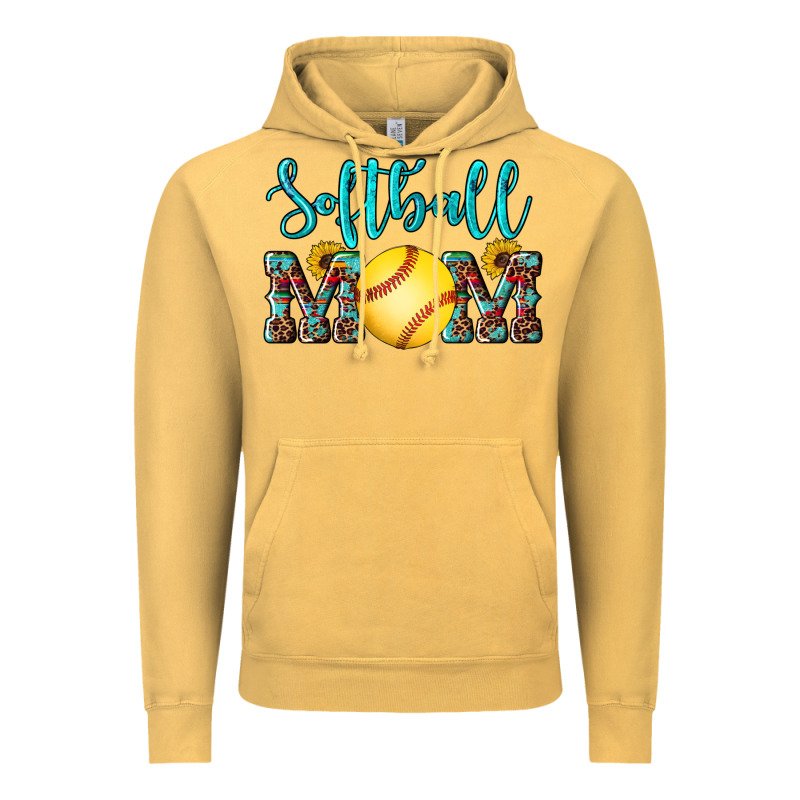 Western Leopard  Sunflowers Glitter Mom Softball Vintage Hoodie by Artiststas | Teevron