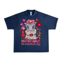 Navy i want hippopotamus for valentines day Urban Heavy Tee - CowhideDigitalArt