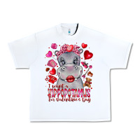 White i want hippopotamus for valentines day Urban Heavy Tee - CowhideDigitalArt