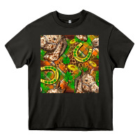 Asphalt St. Patrick's Day Horse With Horseshoes Seamless Heavy Core Tee - FaDigitalArtStudio