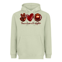 Matcha Peace Love Firefighter Heavyweight Hoodie - RanaPortraitStore