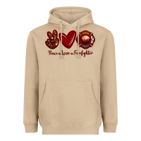 Mushroom Peace Love Firefighter Heavyweight Hoodie - RanaPortraitStore