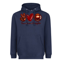 Navy Peace Love Firefighter Heavyweight Hoodie - RanaPortraitStore