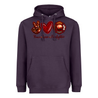 Plum Peace Love Firefighter Heavyweight Hoodie - RanaPortraitStore