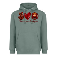 Sage Peace Love Firefighter Heavyweight Hoodie - RanaPortraitStore