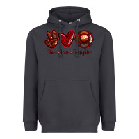 Smoke Peace Love Firefighter Heavyweight Hoodie - RanaPortraitStore