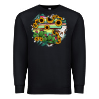 Black Guanajuato sunflower serape map Premium Sweatshirt - RanaPortraitStore